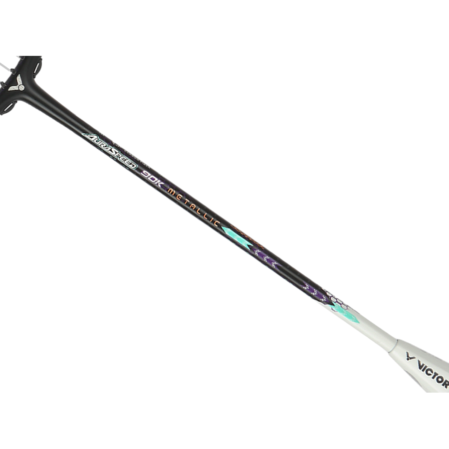 victor auraspeed 90kⅡ 4ug5 ① Victor Auraspeed 90K Metallic 4U Badminton Racket - Black